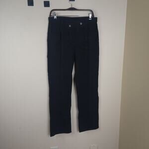 Genleck Black High Rise Asymmetrical Button Skinny Jeans Size L